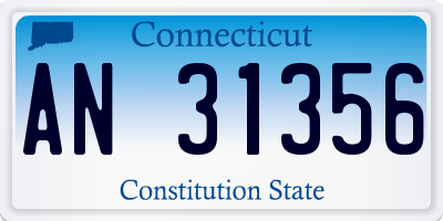 CT license plate AN31356