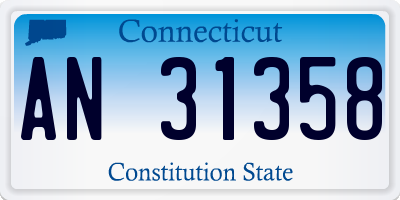 CT license plate AN31358