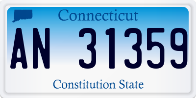 CT license plate AN31359
