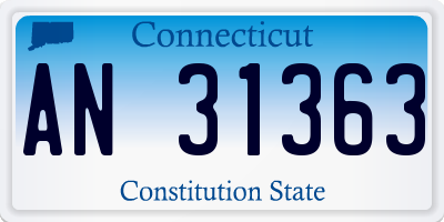 CT license plate AN31363