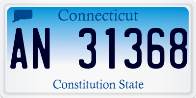 CT license plate AN31368