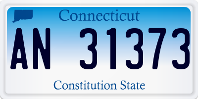 CT license plate AN31373