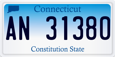 CT license plate AN31380