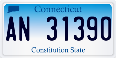 CT license plate AN31390