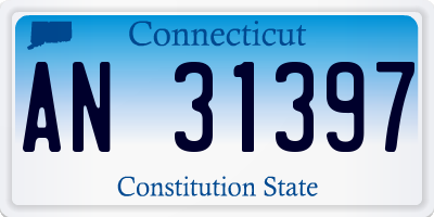 CT license plate AN31397