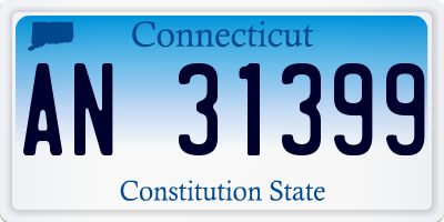 CT license plate AN31399