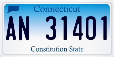 CT license plate AN31401