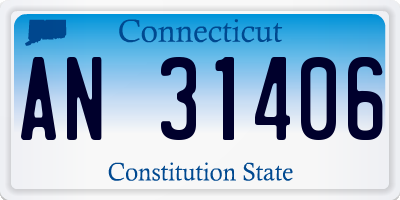 CT license plate AN31406