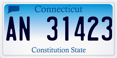 CT license plate AN31423
