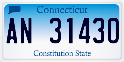 CT license plate AN31430