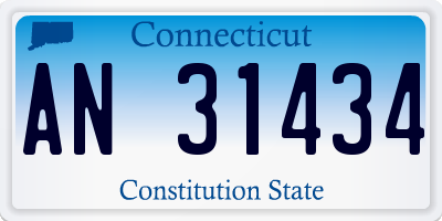 CT license plate AN31434