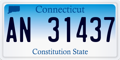 CT license plate AN31437