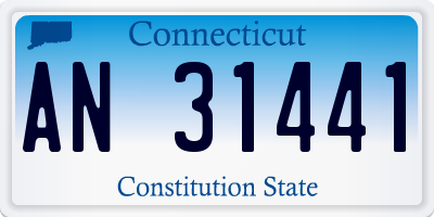 CT license plate AN31441