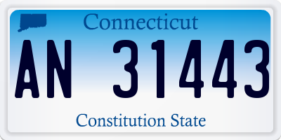 CT license plate AN31443