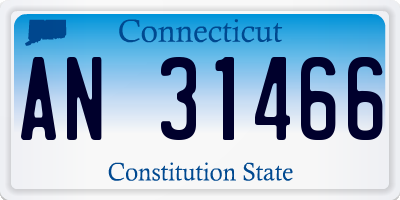 CT license plate AN31466