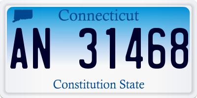 CT license plate AN31468