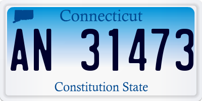 CT license plate AN31473