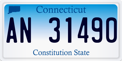 CT license plate AN31490