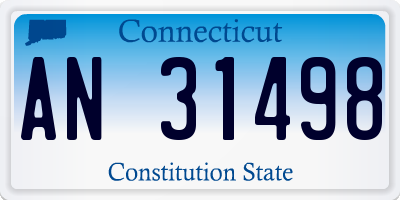 CT license plate AN31498