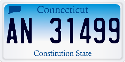 CT license plate AN31499