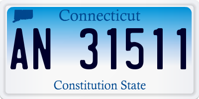 CT license plate AN31511