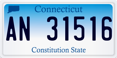 CT license plate AN31516