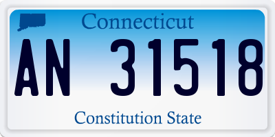 CT license plate AN31518