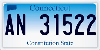 CT license plate AN31522