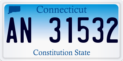 CT license plate AN31532