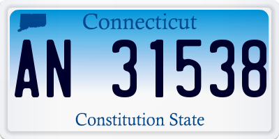 CT license plate AN31538