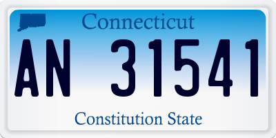 CT license plate AN31541