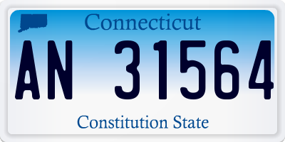 CT license plate AN31564