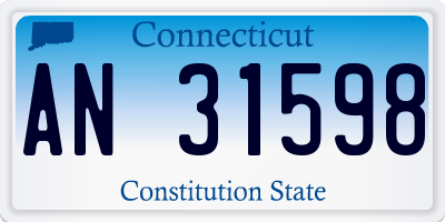CT license plate AN31598
