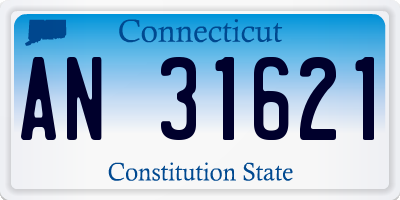 CT license plate AN31621