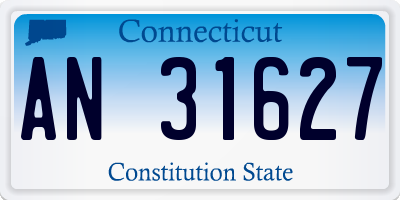 CT license plate AN31627