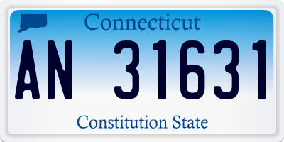 CT license plate AN31631