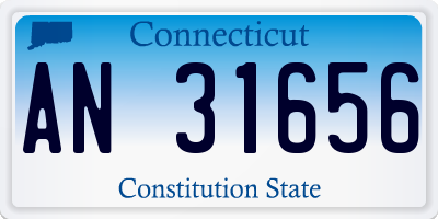 CT license plate AN31656