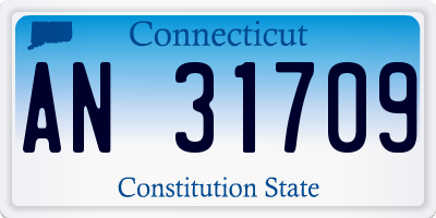 CT license plate AN31709