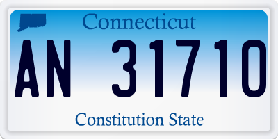 CT license plate AN31710