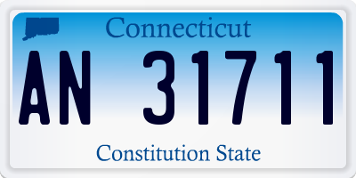 CT license plate AN31711