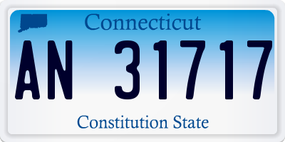 CT license plate AN31717