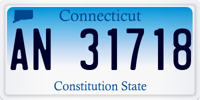 CT license plate AN31718
