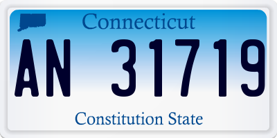 CT license plate AN31719