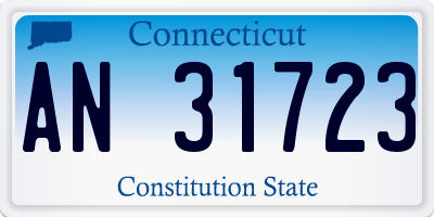CT license plate AN31723