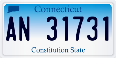 CT license plate AN31731