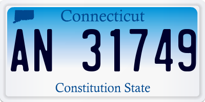 CT license plate AN31749