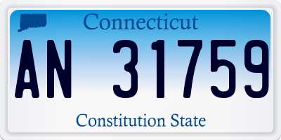 CT license plate AN31759