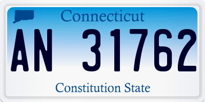 CT license plate AN31762