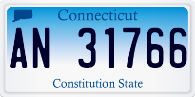 CT license plate AN31766