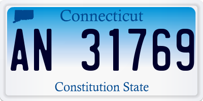 CT license plate AN31769